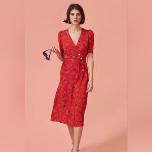 Rouje Gabin Dress, Classic Red, EU 40, US Medium